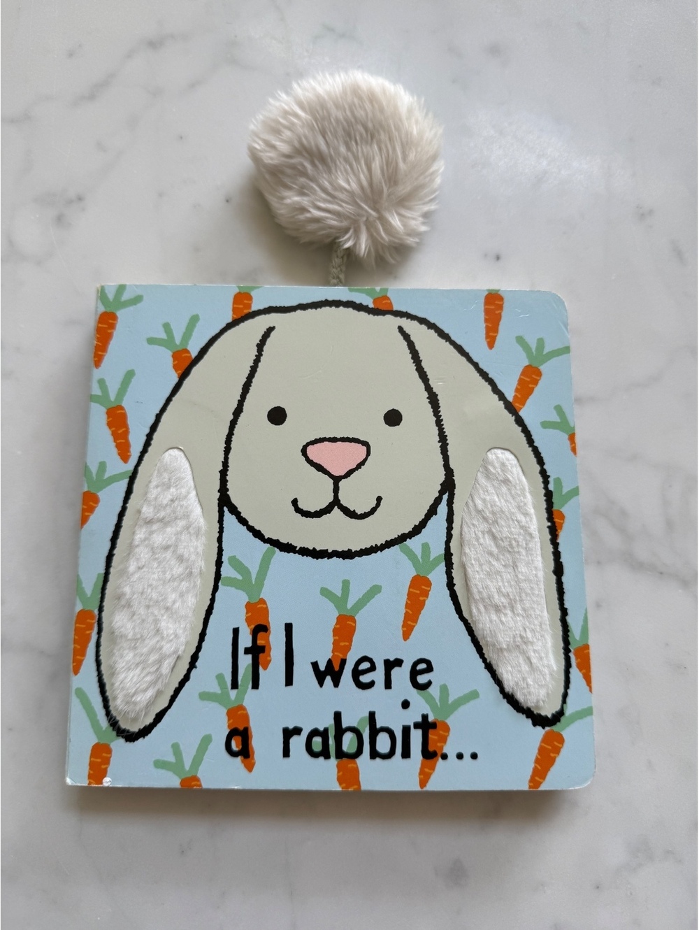Jellycat If I Were a Rabbit Gray Sensory Touch and Feel Board Book